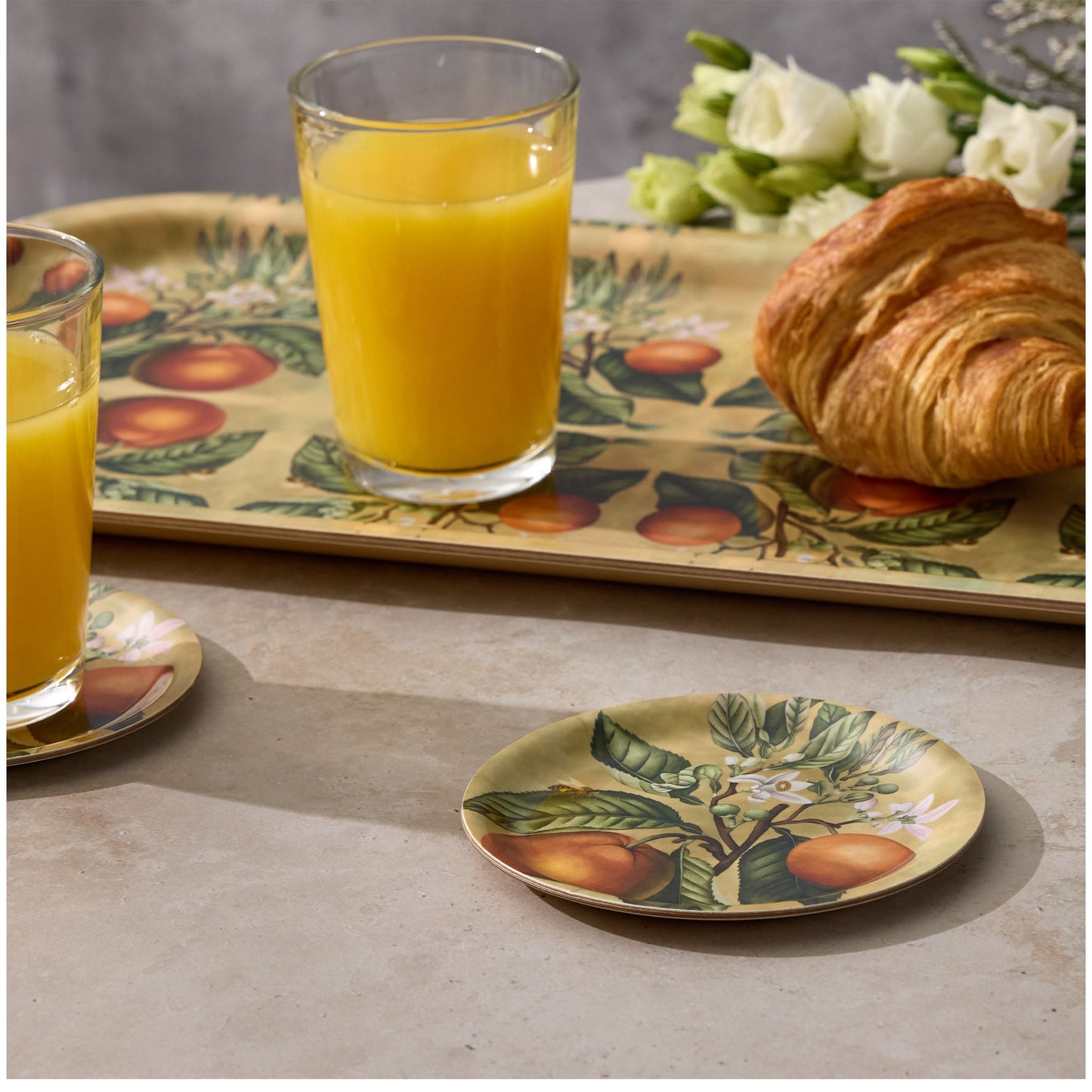 Kumquats Mini Birchwood Tray Set of 2