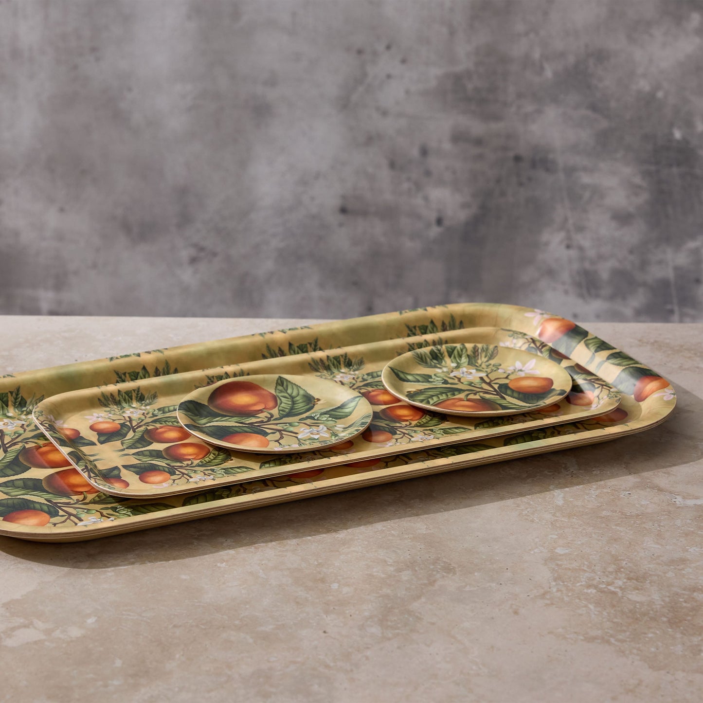 Kumquats Narrow Birchwood Small Decorative Tray