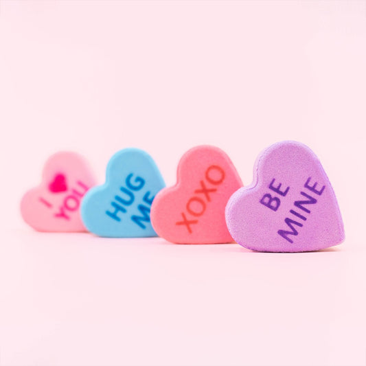 Candy Heart Bath Bombs - 4 Pack