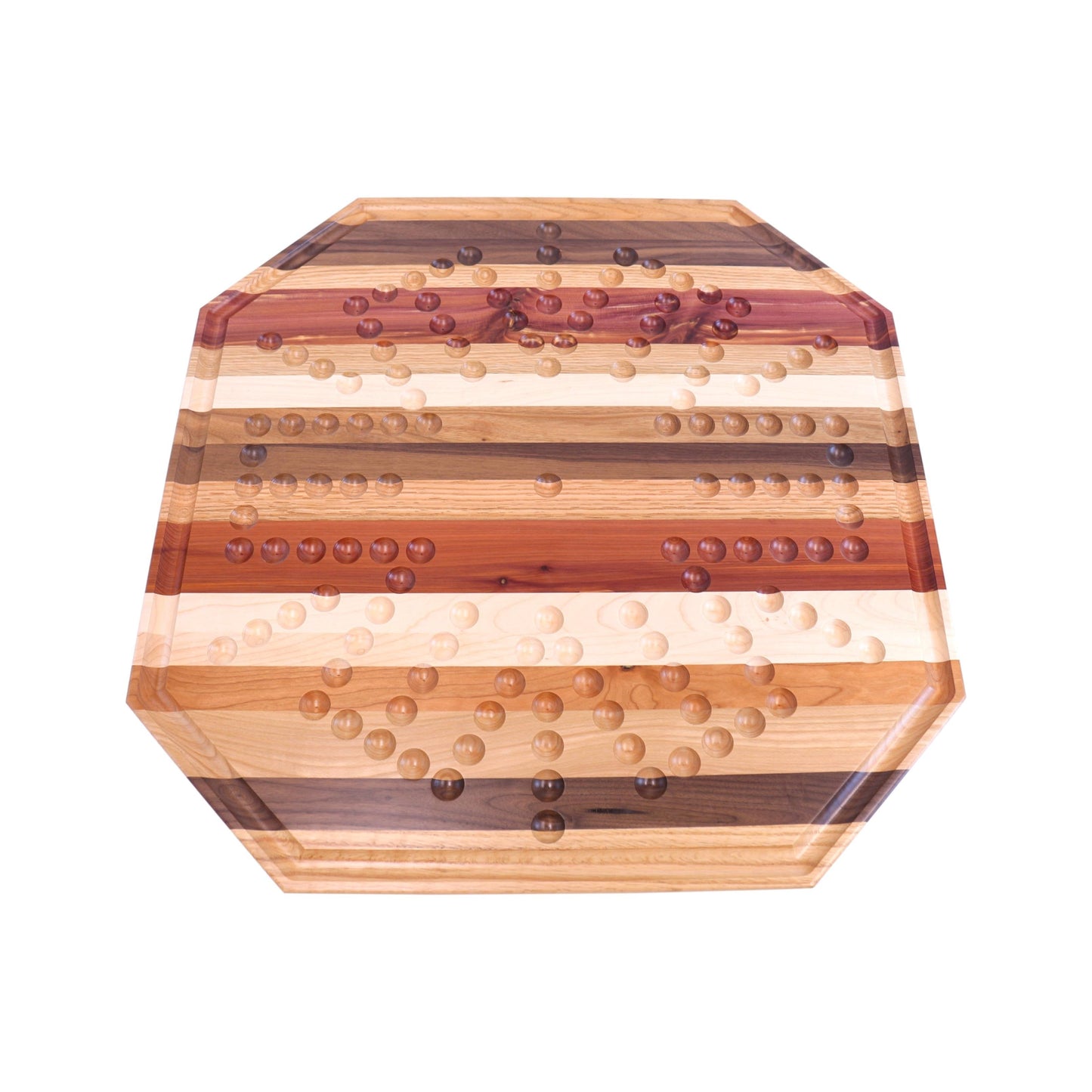 Multi-Wood Aggravation Marble Game Board Set, 24" Wide
