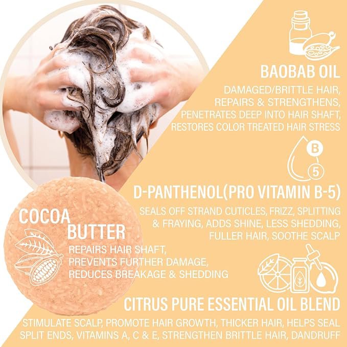 Citrus Splash Shampoo Bar - Beach Bar