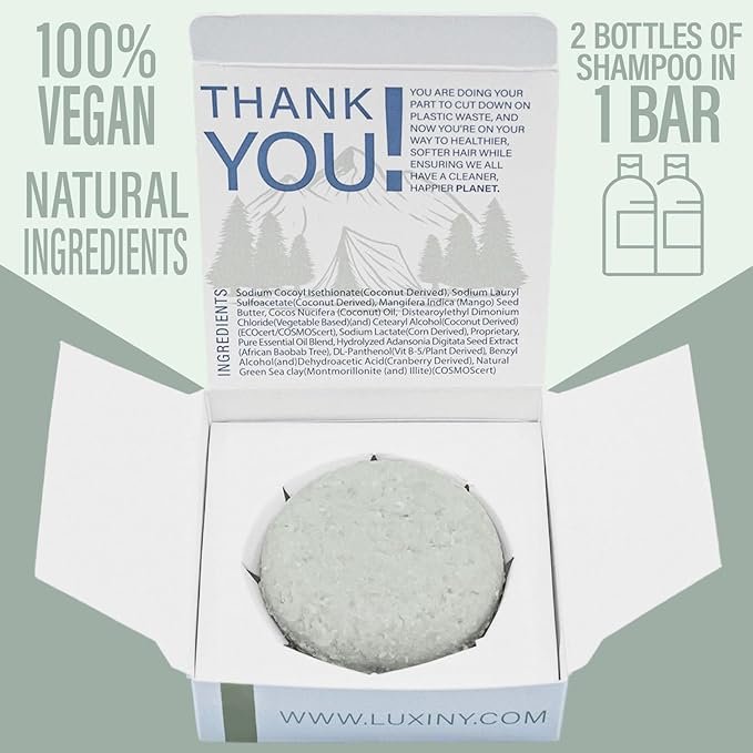 Tea Tree Mint Shampoo Bar - Camping Bar
