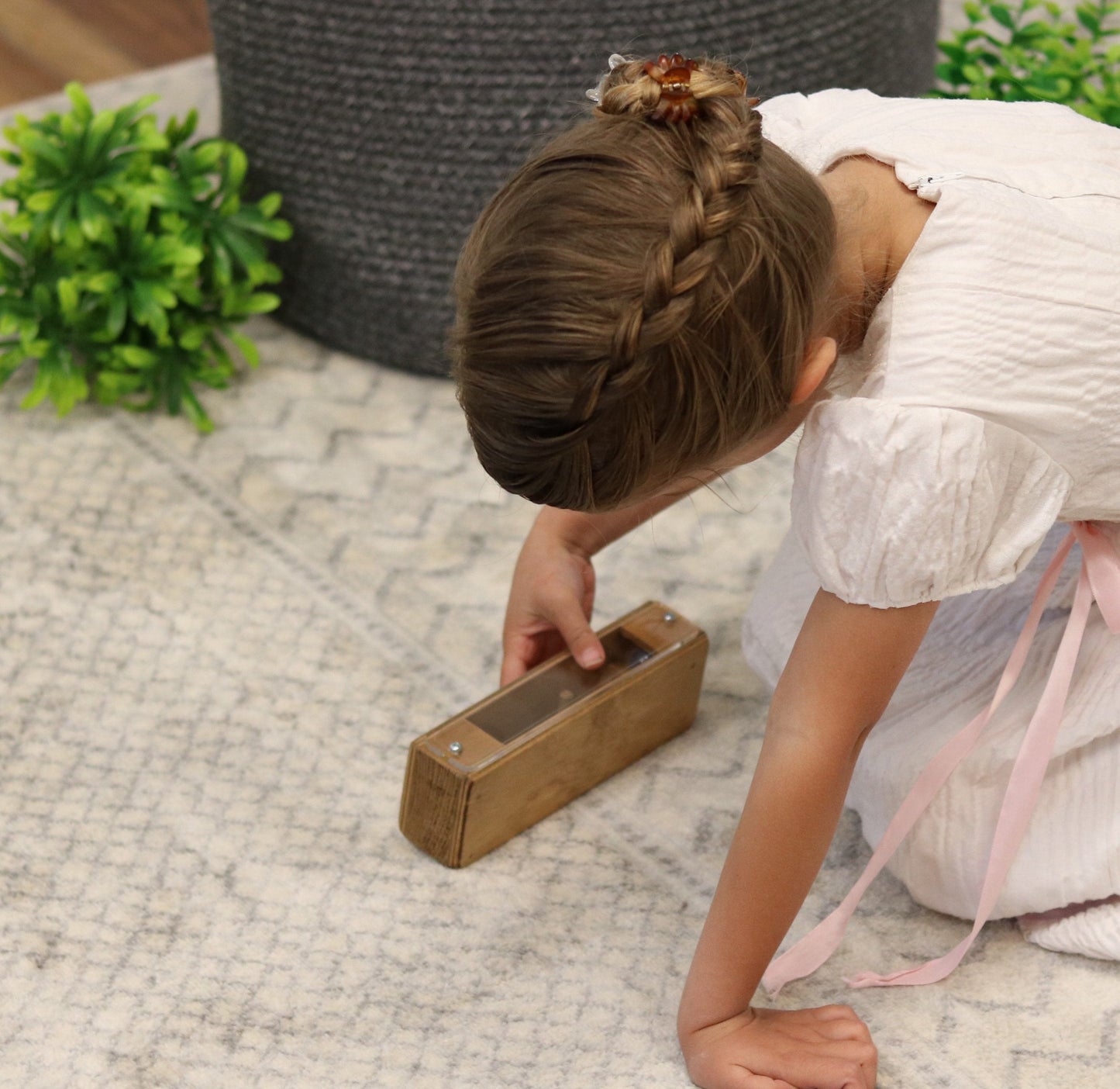 Amish-Made Wooden Marble Brain Teaser Toy, Perfect for Coffee Table