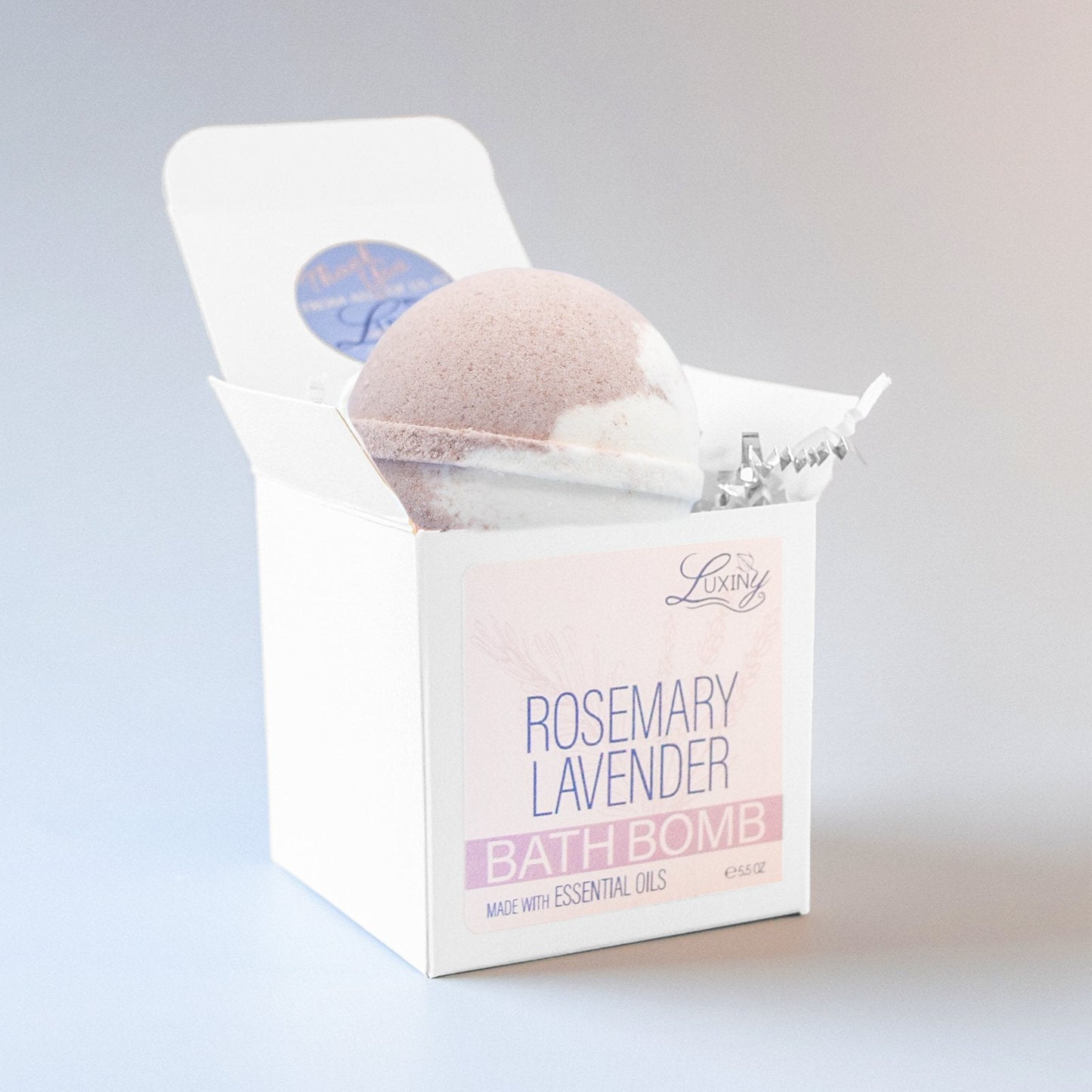 Bath Bomb | Rosemary Lavender | Bath Bomb Made with Essential Oils | 2.5" Round