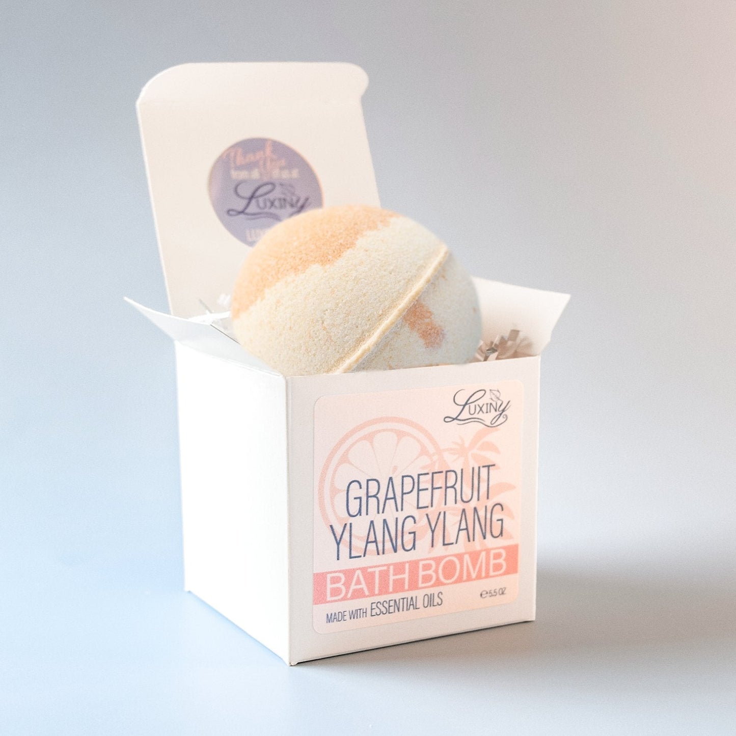 Bath Bomb | Grapefruit Ylang Ylang | Bath Bombs Made with Essential Oils | 2.5" Round