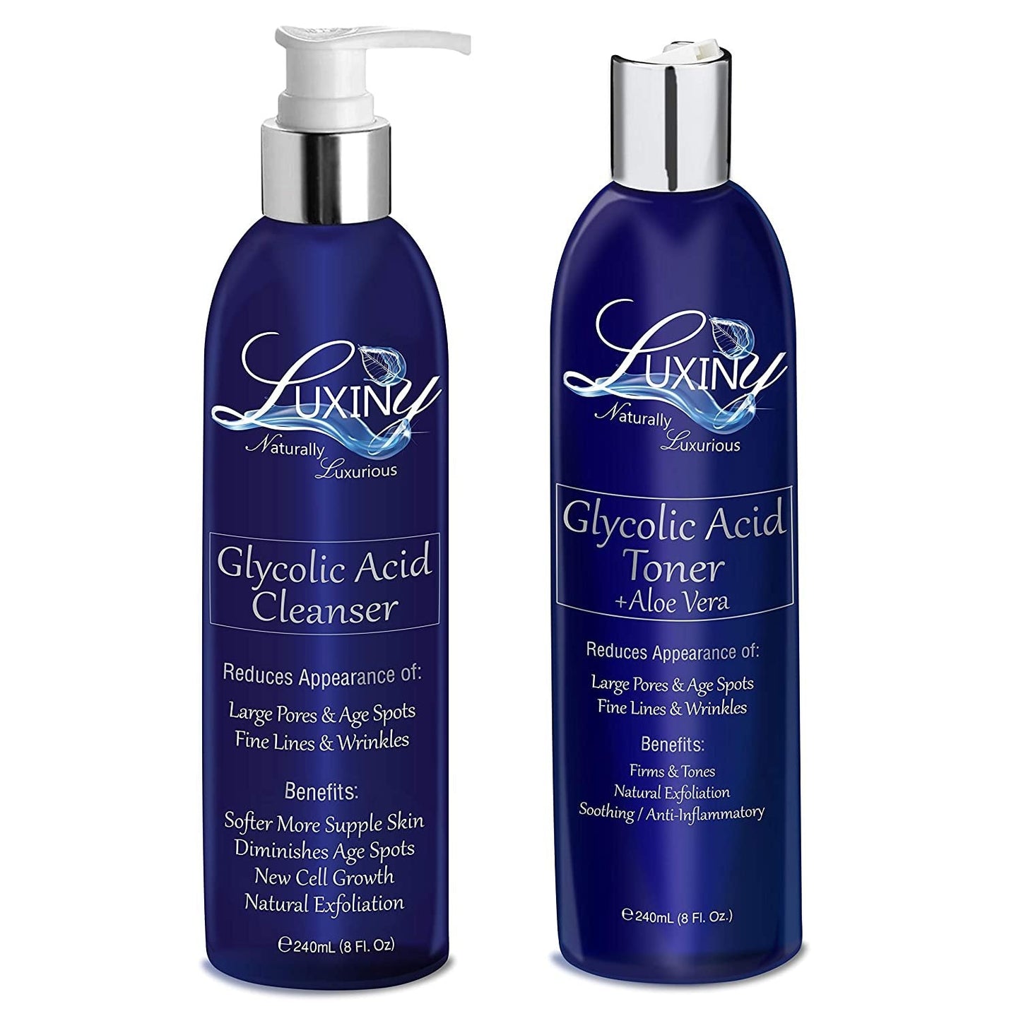 Exfoliating Skincare | Deep Cleansing Duo | Glycolic Acid Face Wash | Glycolic Acid Toner