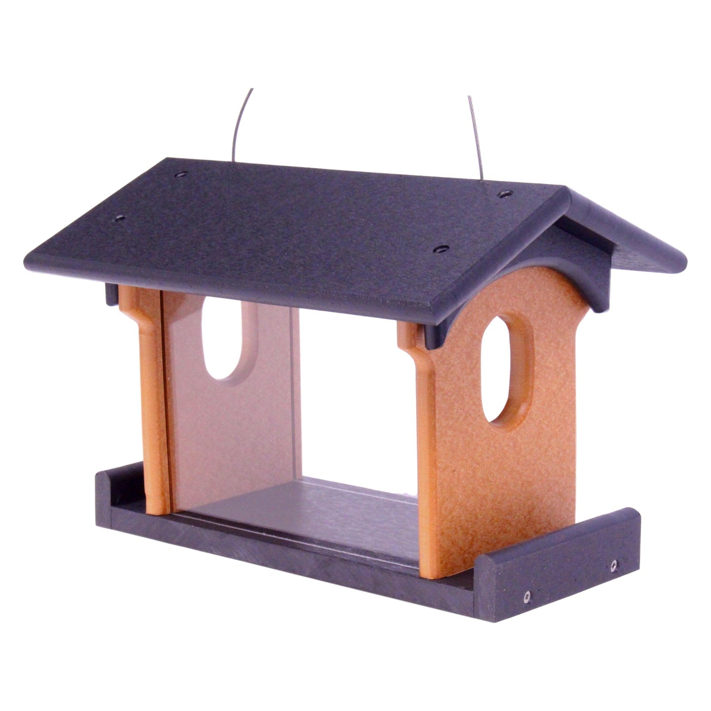 Amish-Made Bluebird Feeder, Made With Poly Lumber, For Feeding Mealworms