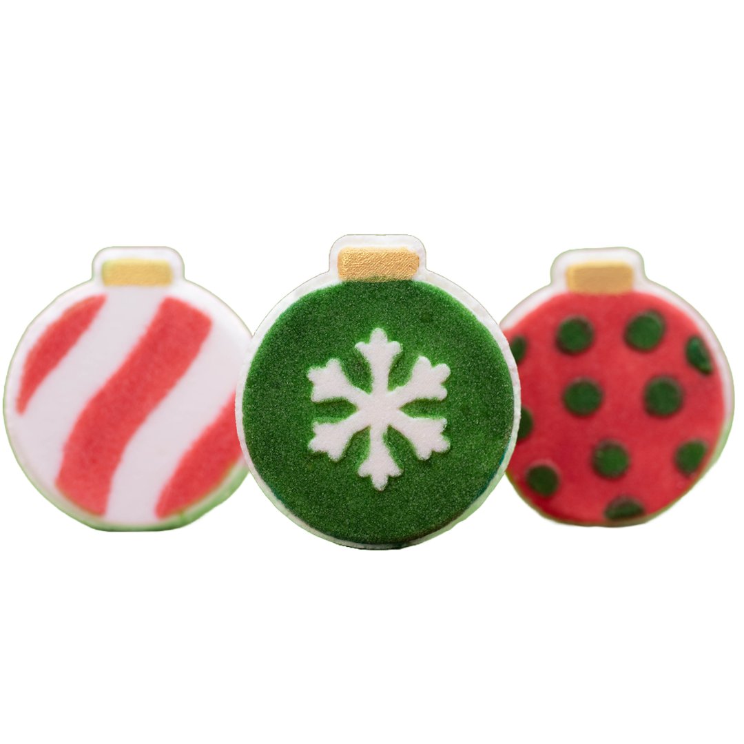 Holiday Set | Bath Bomb | Christmas Ornaments | 3 Pack
