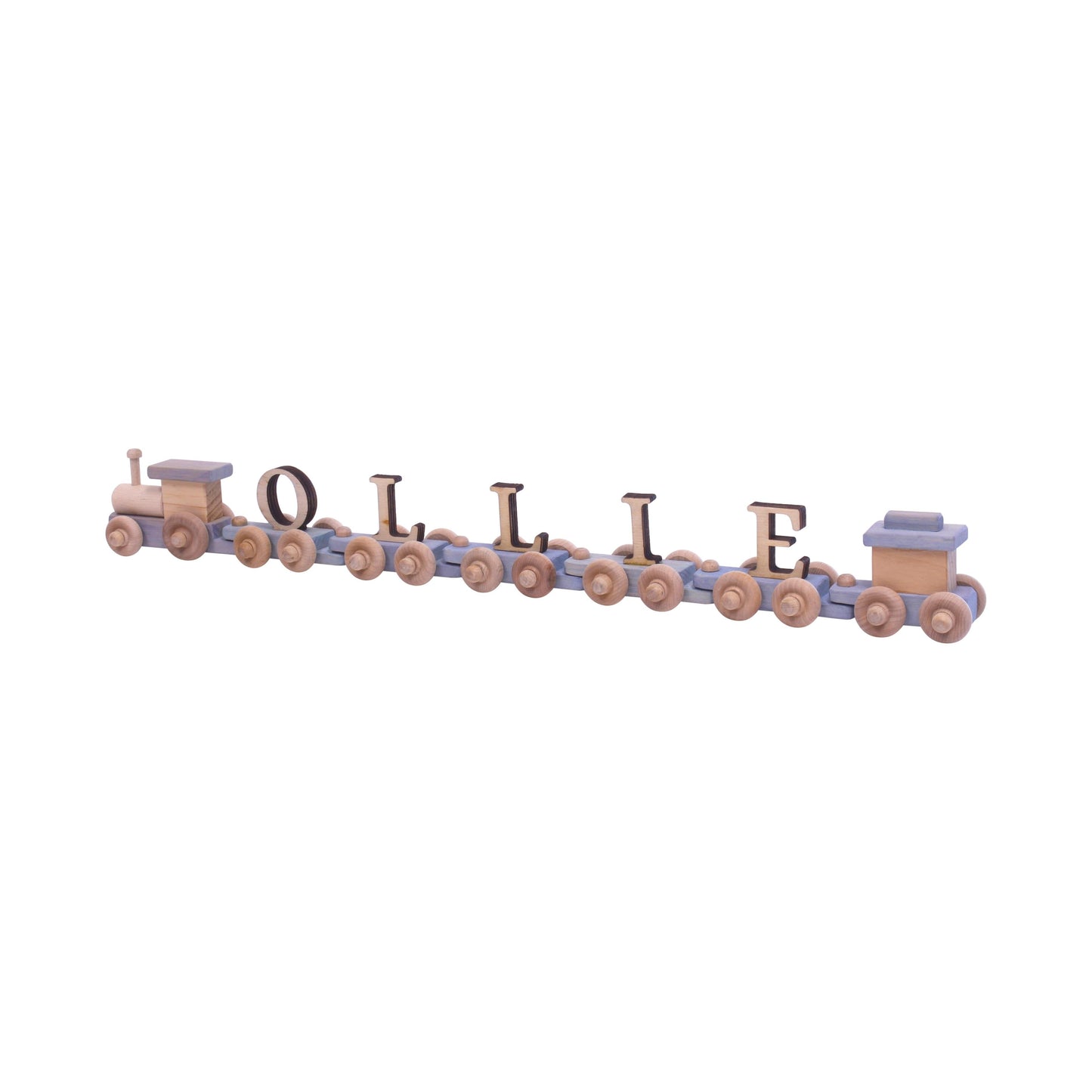 AmishToyBox.com Wooden Name Train Toy, Custom ABC Letter Train, Amish-Made