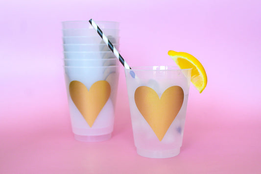 Gold Heart Party Cup