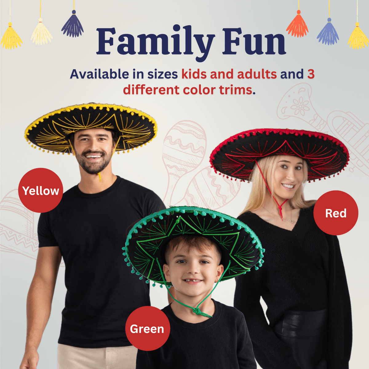Mexican Sombrero Hat - Kids