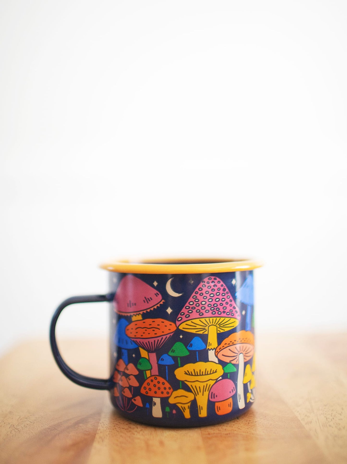 Midnight Mushroom Enamel Mug 16oz