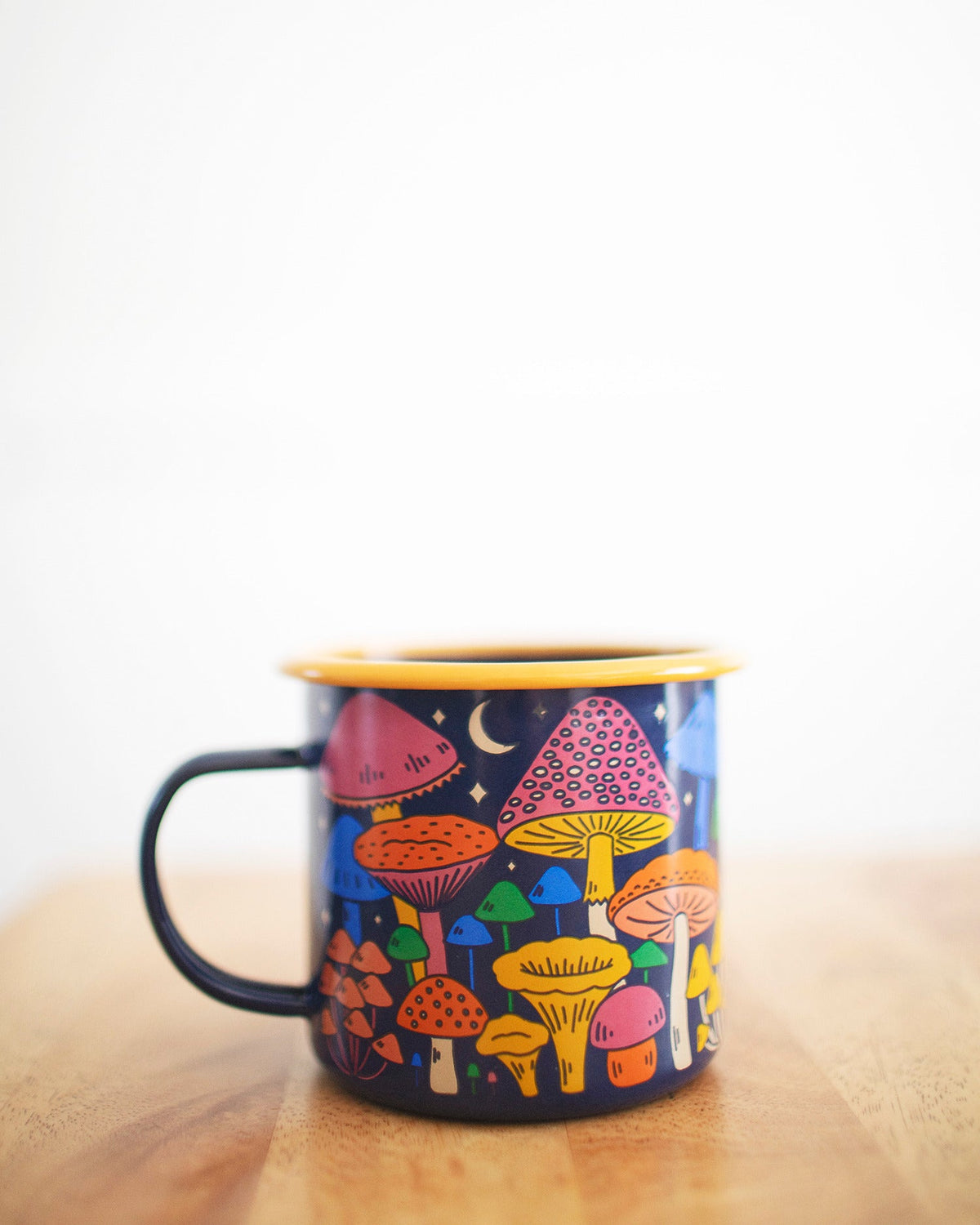 Midnight Mushroom Enamel Mug 16oz