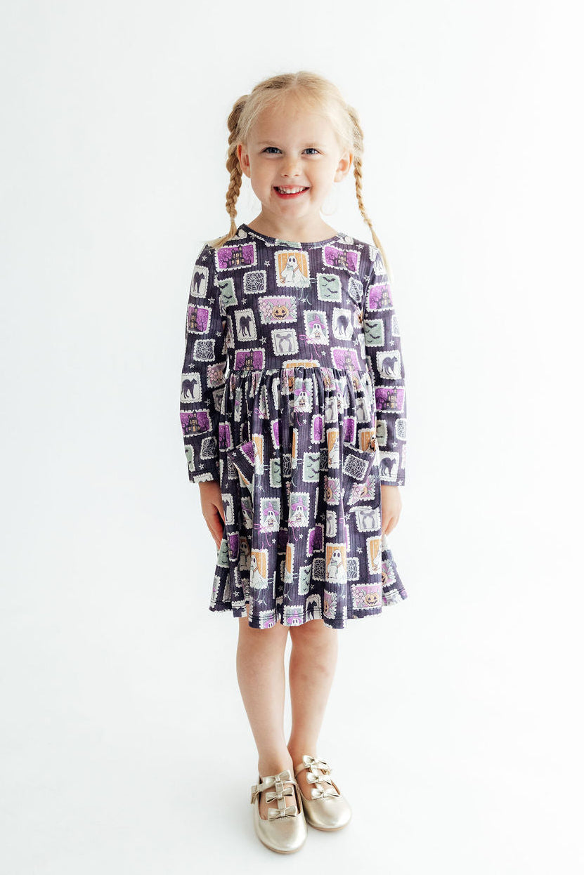 Trick or Treat L/S Pocket Twirl Dress