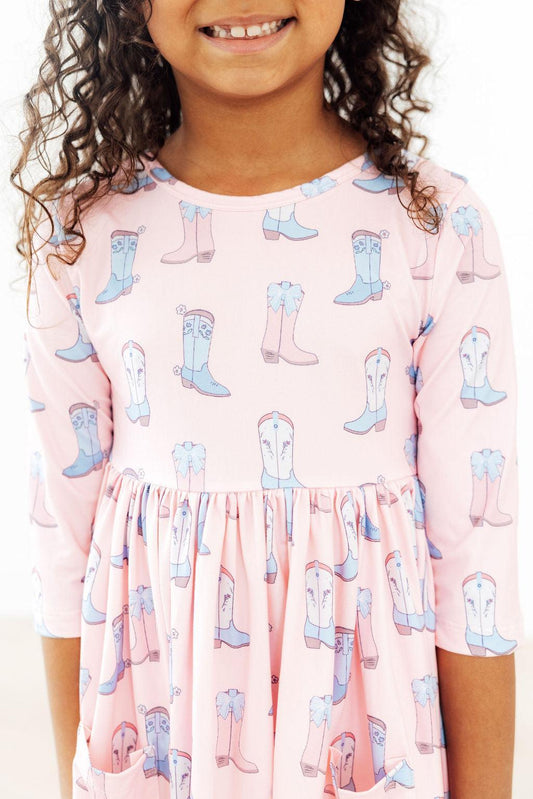 Howdy 3/4 Pocket Twirl Dress