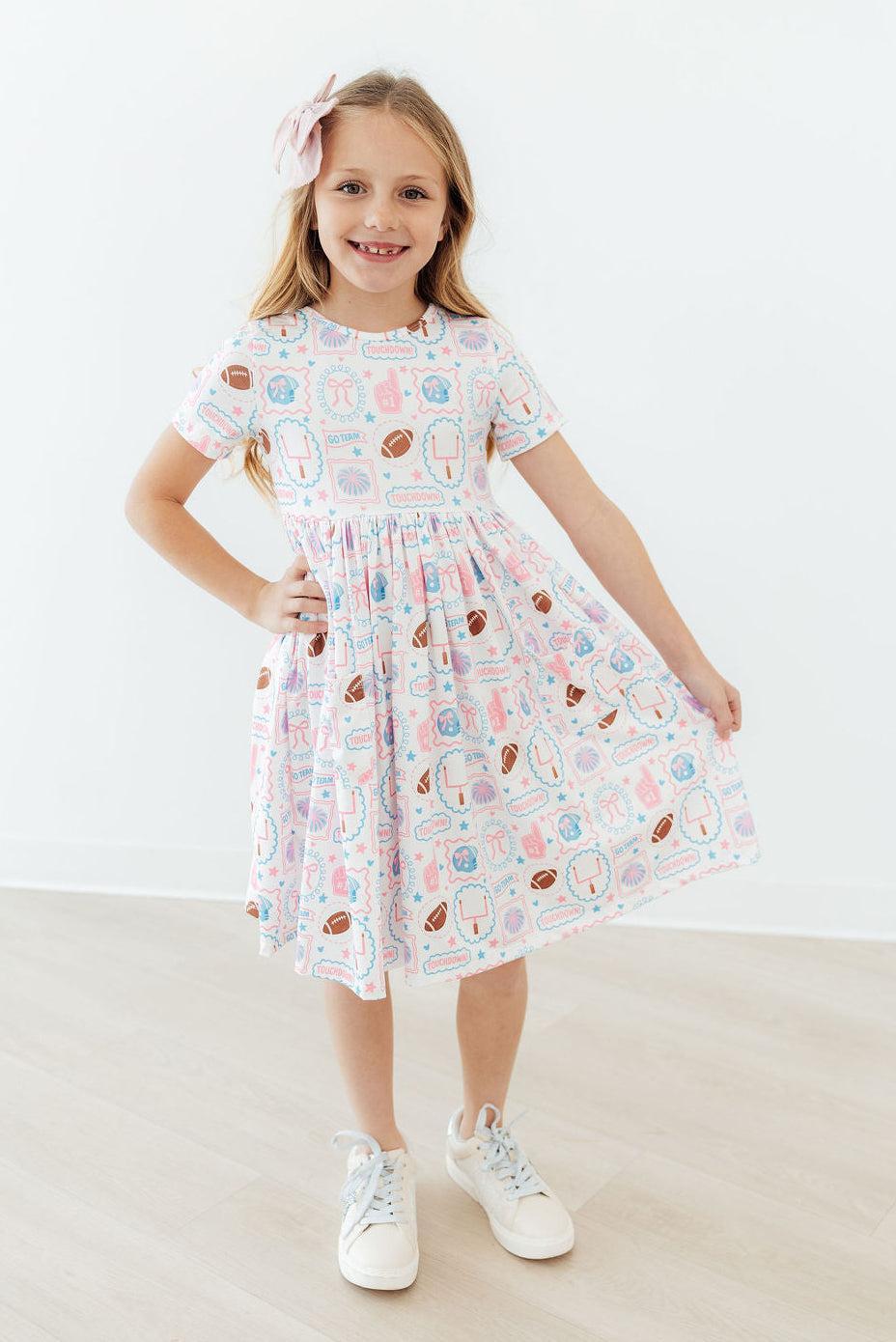SALE Go Team 3/4 Sleeve Pocket Twirl Dress