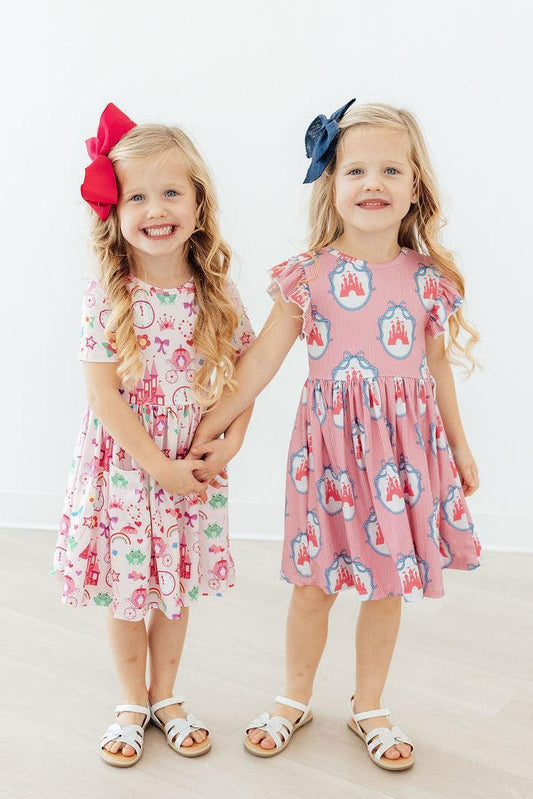 Once Upon a Castle Flutter Sleeve Twirl Dress