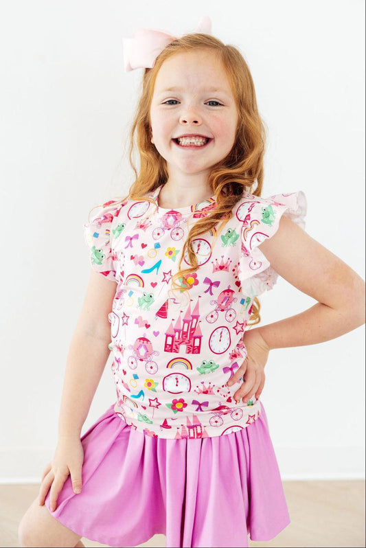 Princess & the Froggie S/S Ruffle Tee
