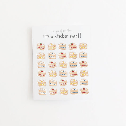 Mini Cake Clear Sticker Sheet