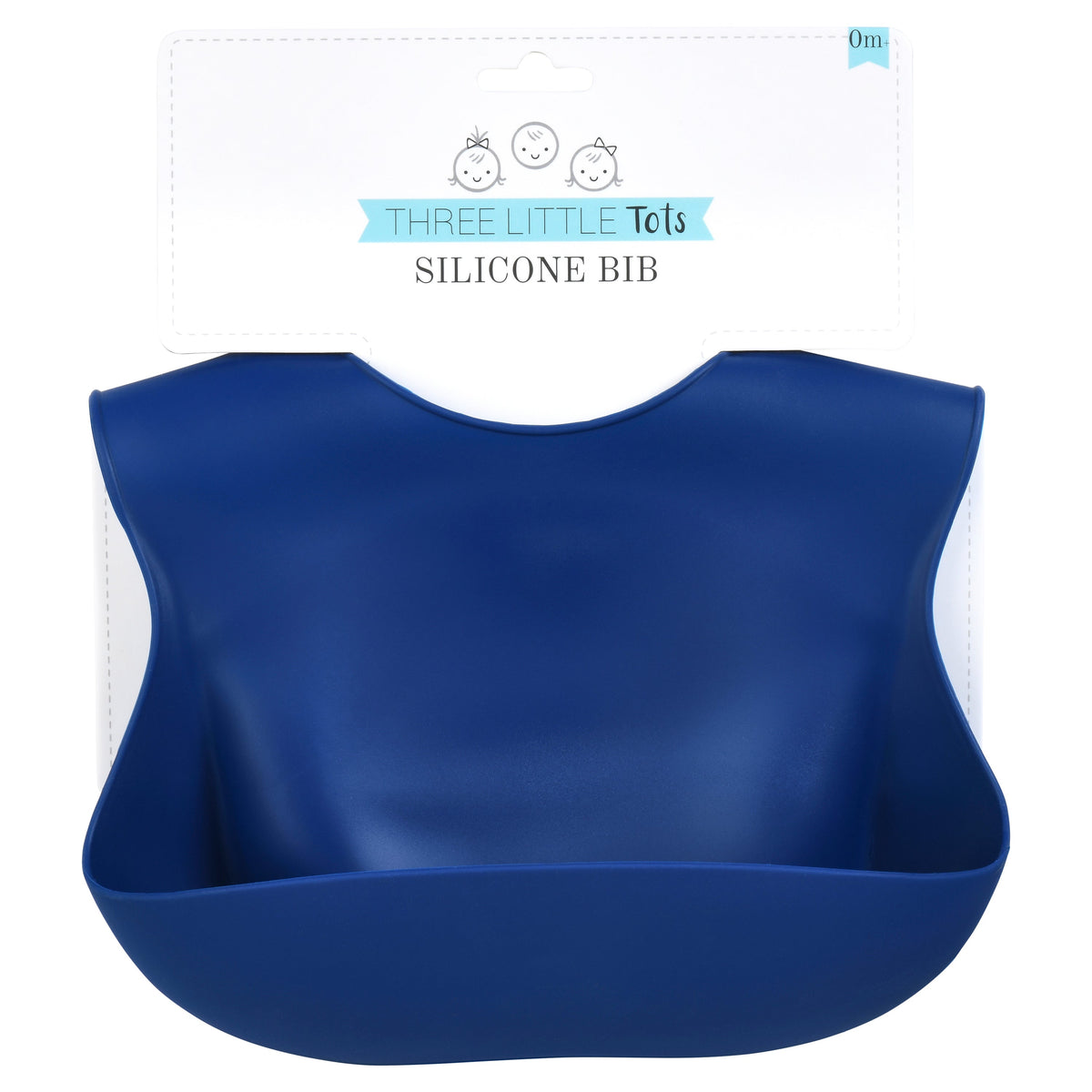 Sailor Blue Silicone Bib with Crumb Catcher