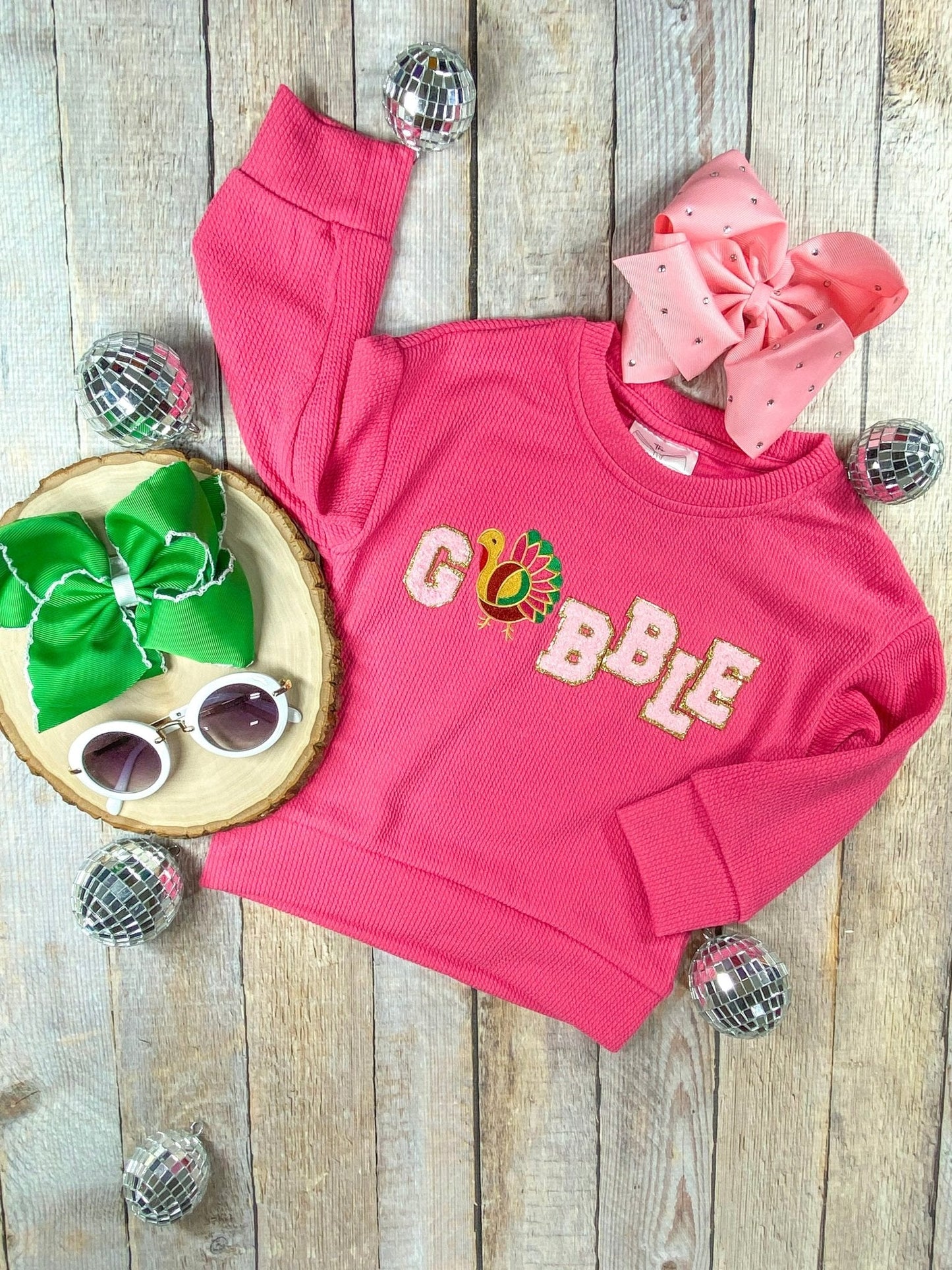 Mommy & Me Gobble Chenille Sweatshirt