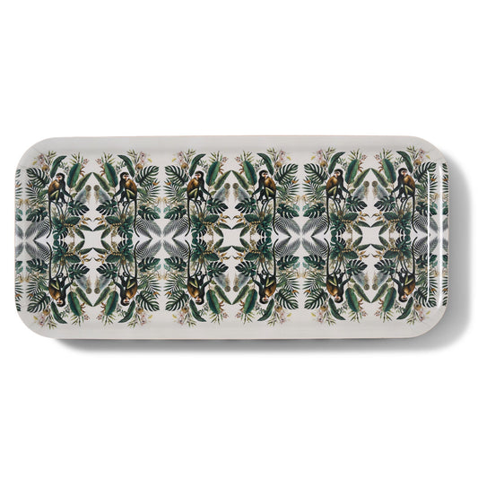 Monkey Narrow Birchwood Small Decorative Tray