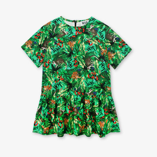 "Amazonia" printed dress in children's viscose