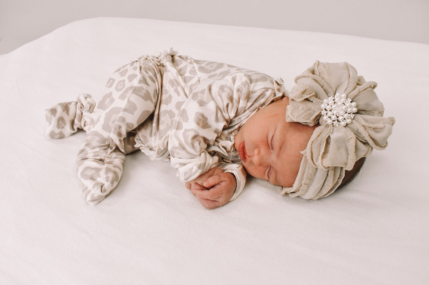 Natural Leopard Footie-preorder