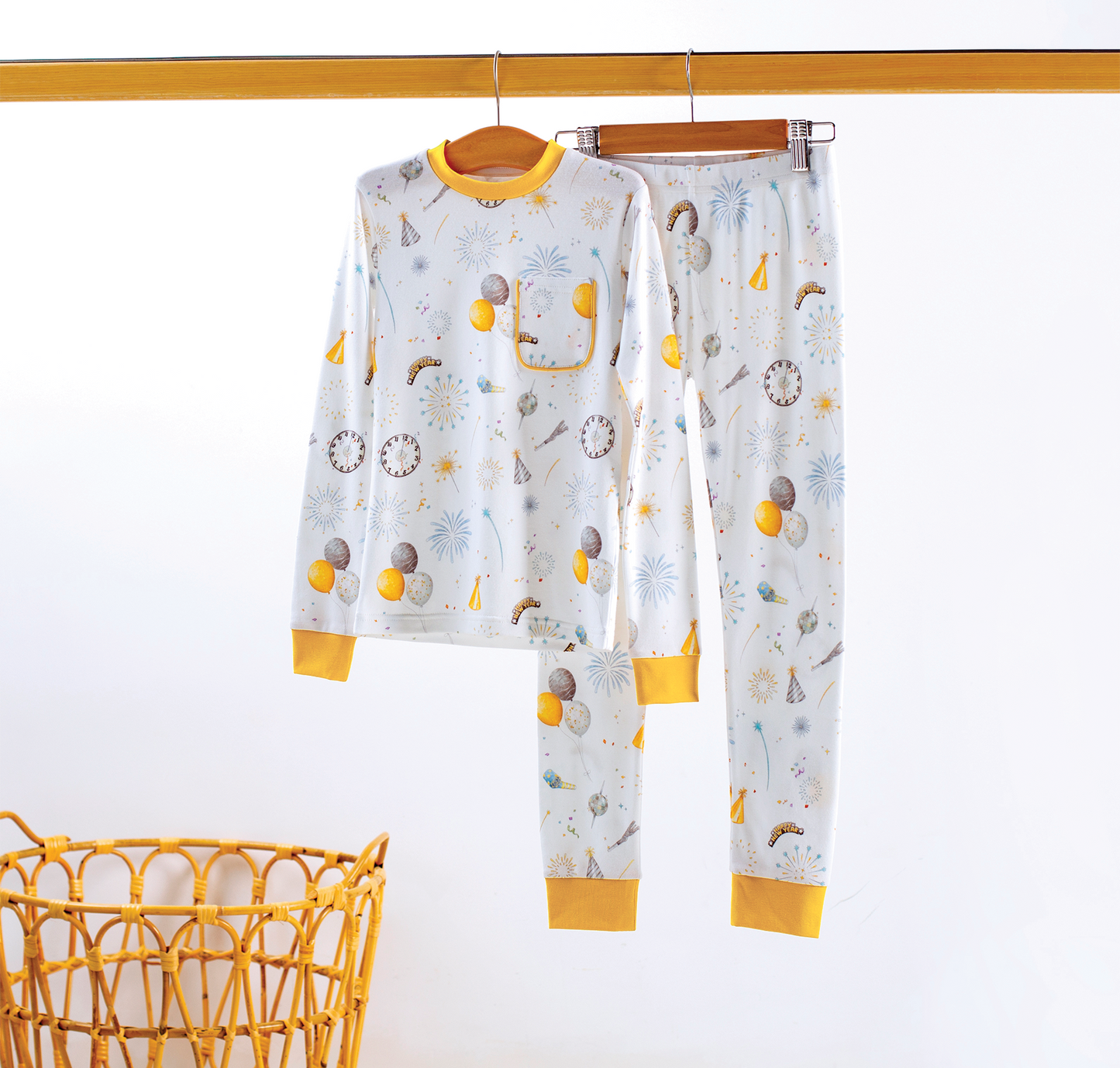 New Year's Eve Organic Cotton Kids Pajamas