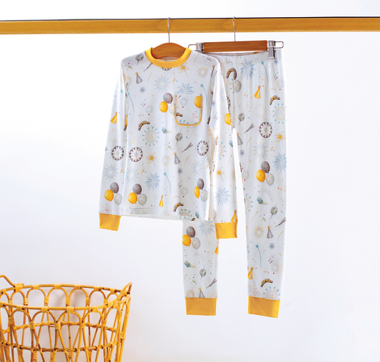 New Year's Eve Organic Cotton Kids Pajamas