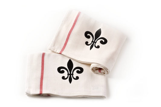 Fleur De Lis Cotton Kitchen Towels