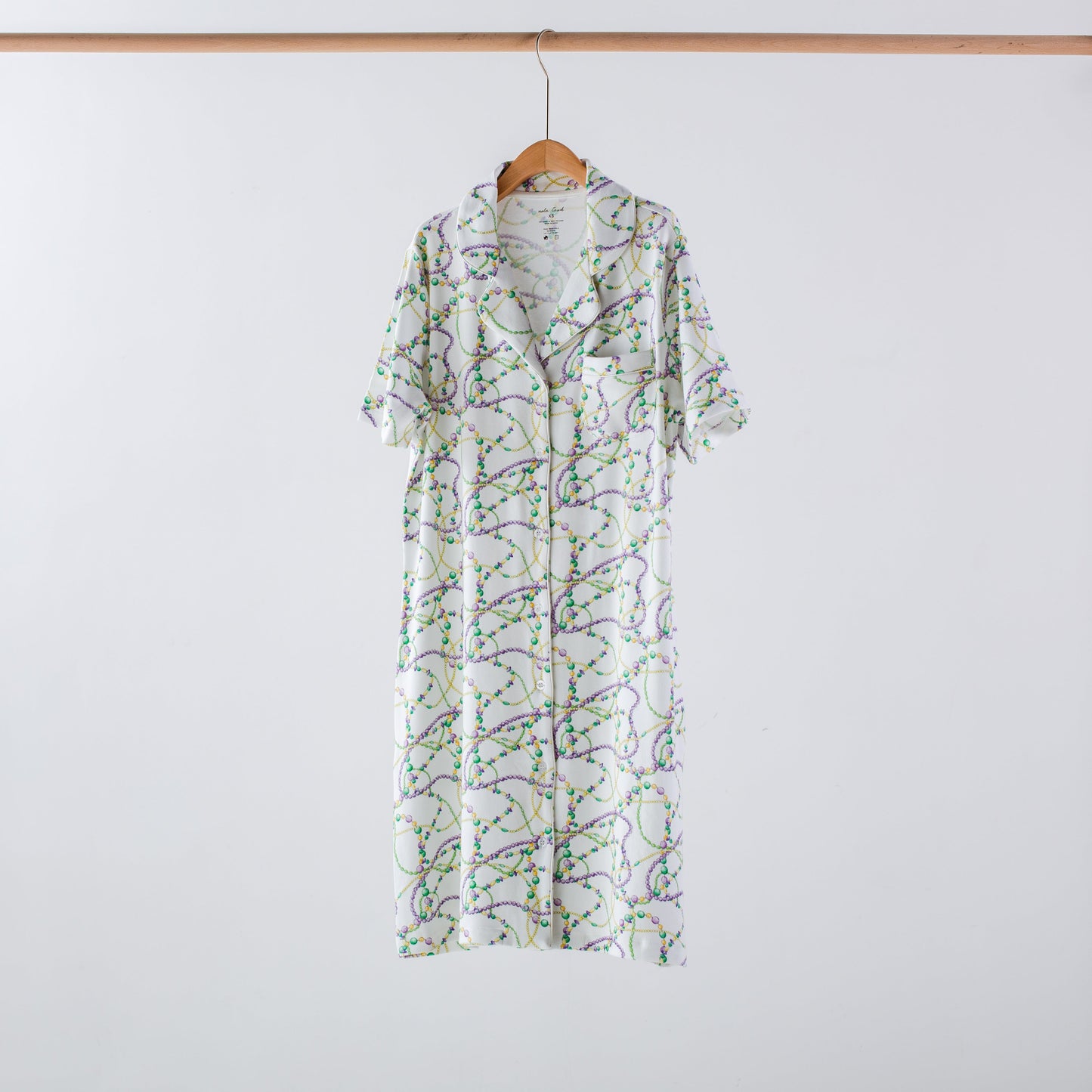 Just Here for the Beads Women's Organic Cotton Mardi Gras Pajamas