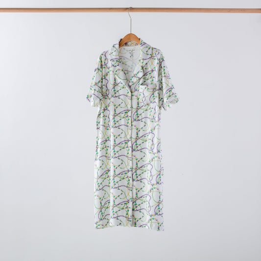Just Here for the Beads Women's Organic Cotton Mardi Gras Pajamas
