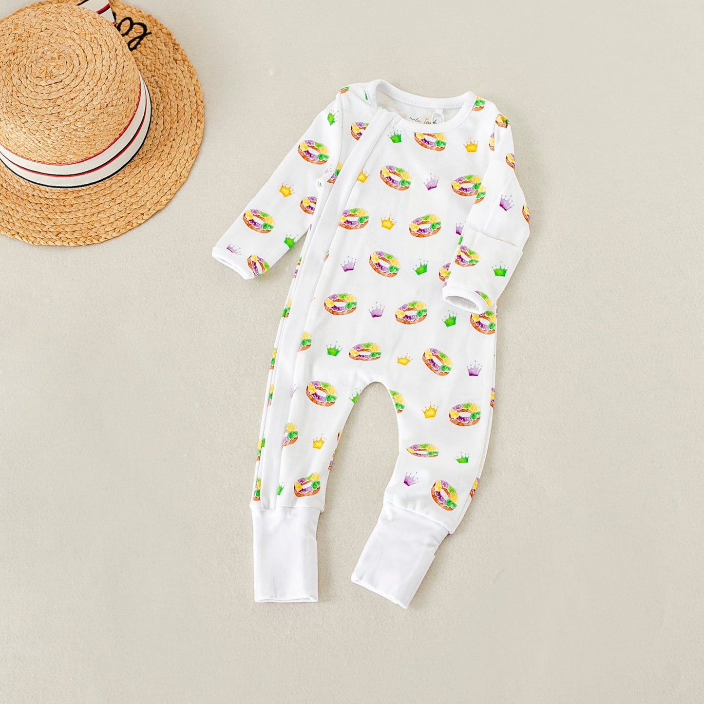 King Cake Organic Cotton Kids Mardi Gras Pajamas