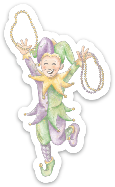 Mardi Gras Mambo Die Cut Stickers