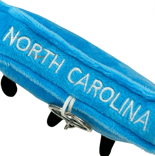 North Carolina Stuffed State Keychain – Plush Tar Heel State Bag Charm