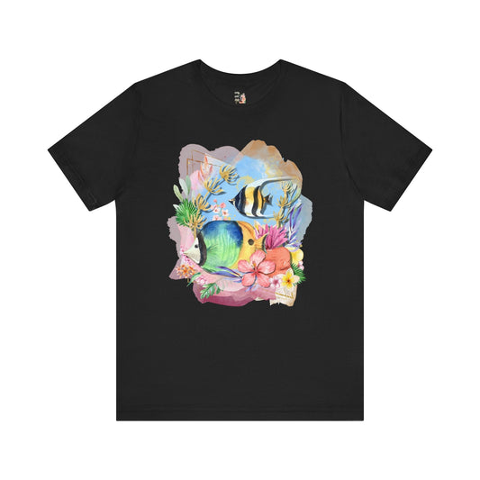 Ocean Tee Shirt with Fish