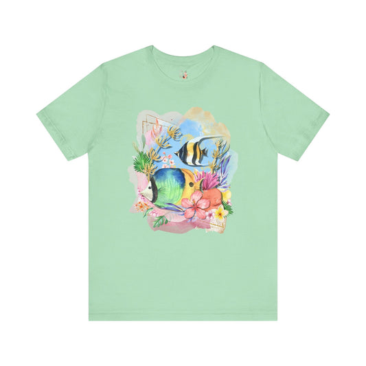 Ocean Tee Shirt with Fish
