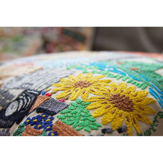 Omaha Hand-Embroidered Pillow