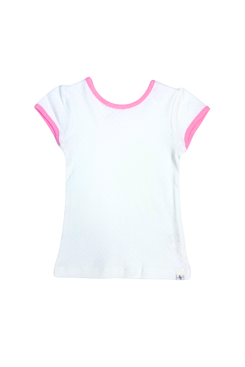 White and Pink Ringer Tee