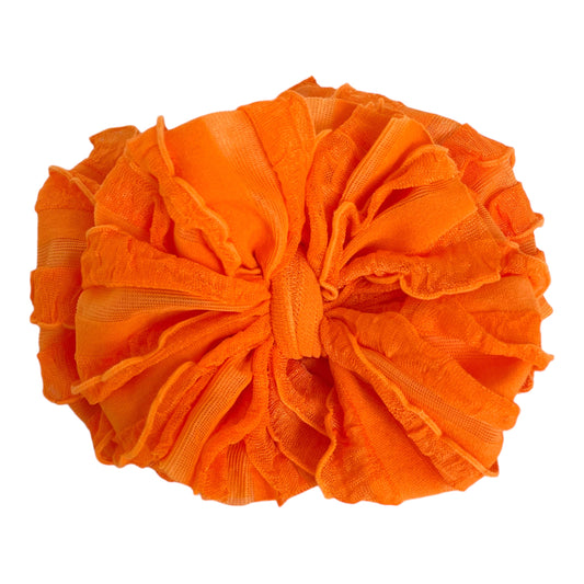 Ruffled Headband- Orange