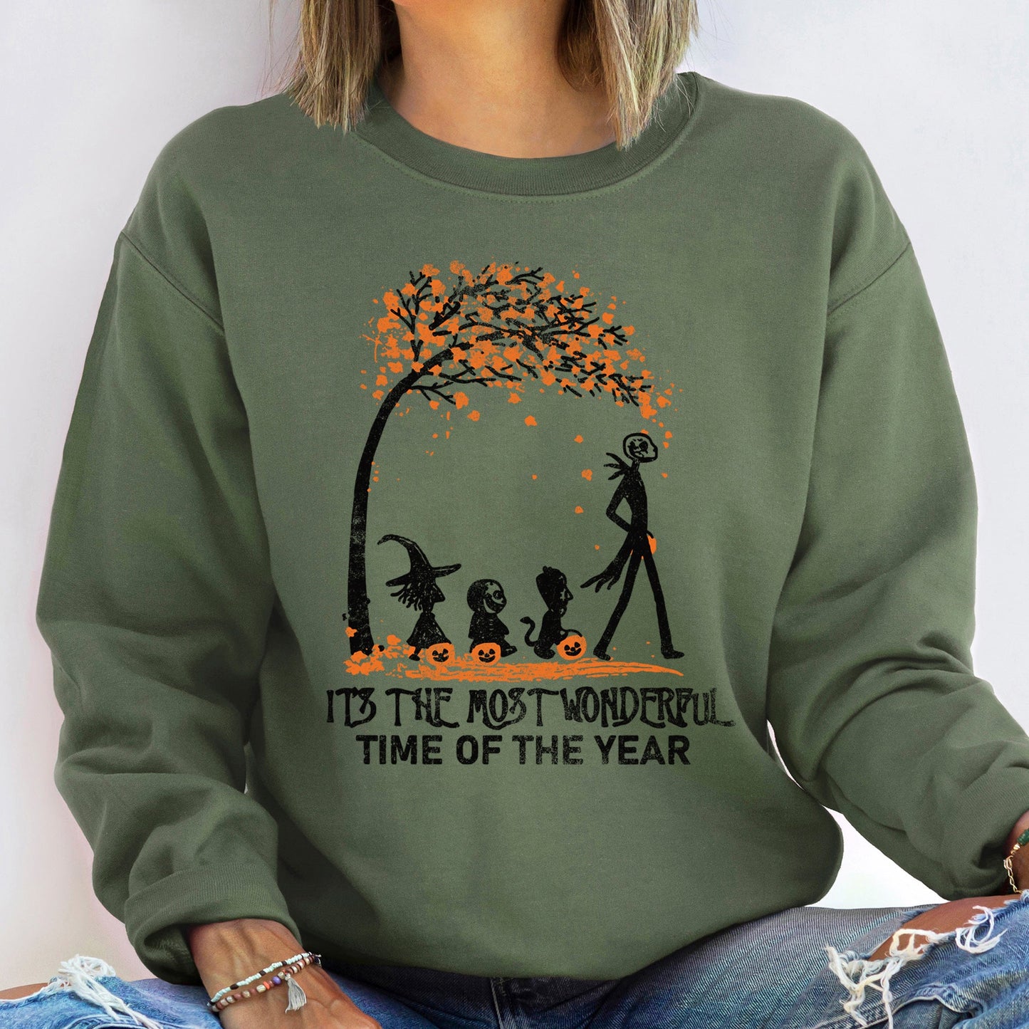 Orange Tree Halloween Sweatshirt