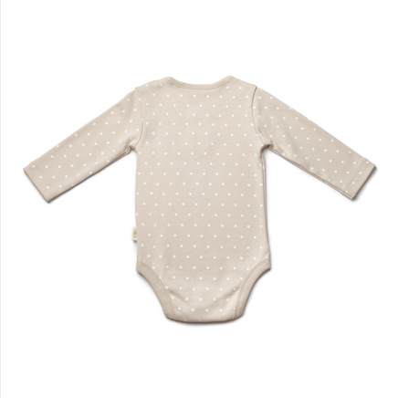 Brown Long Sleeve Polka Dot Organic