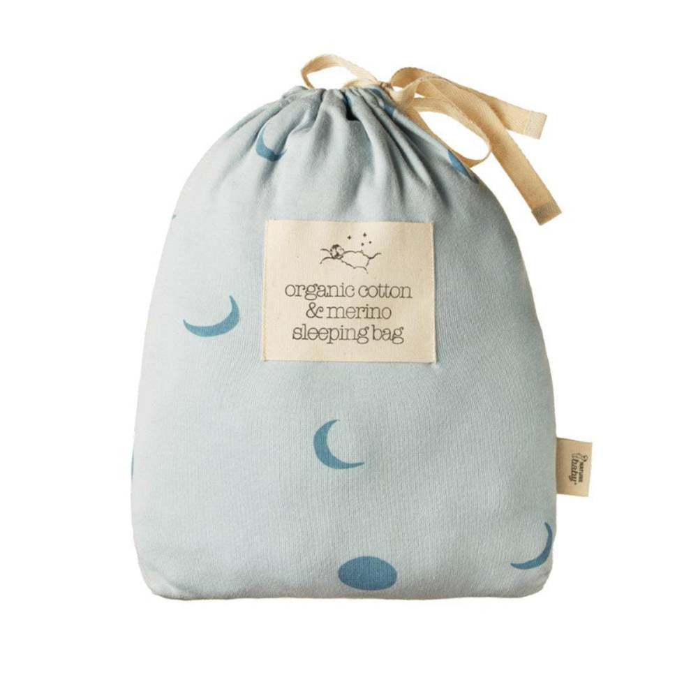 Organic Cotton & Merino Sleep Bag - Lunar Blue Print