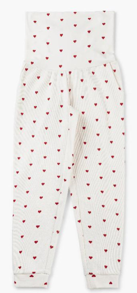 Organic Lounge Pant - Tiny Hearts