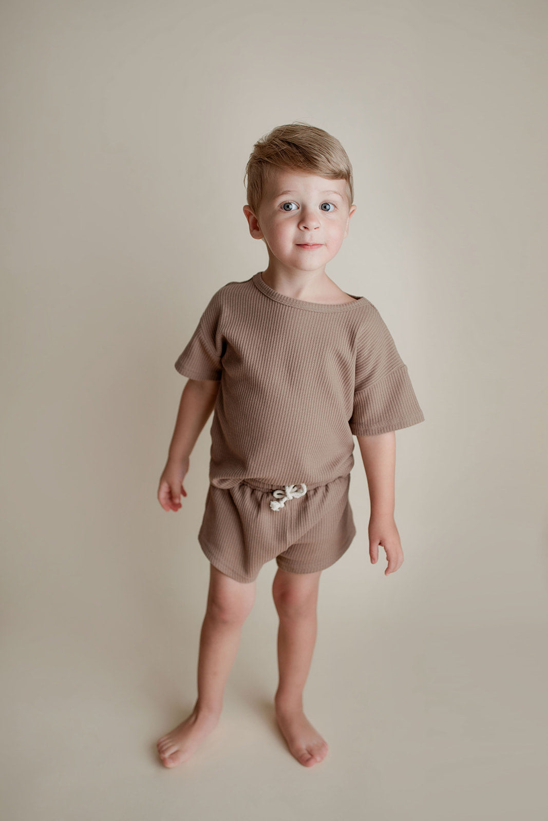 Cocoa Sands Brown Waffle Two Piece Set
