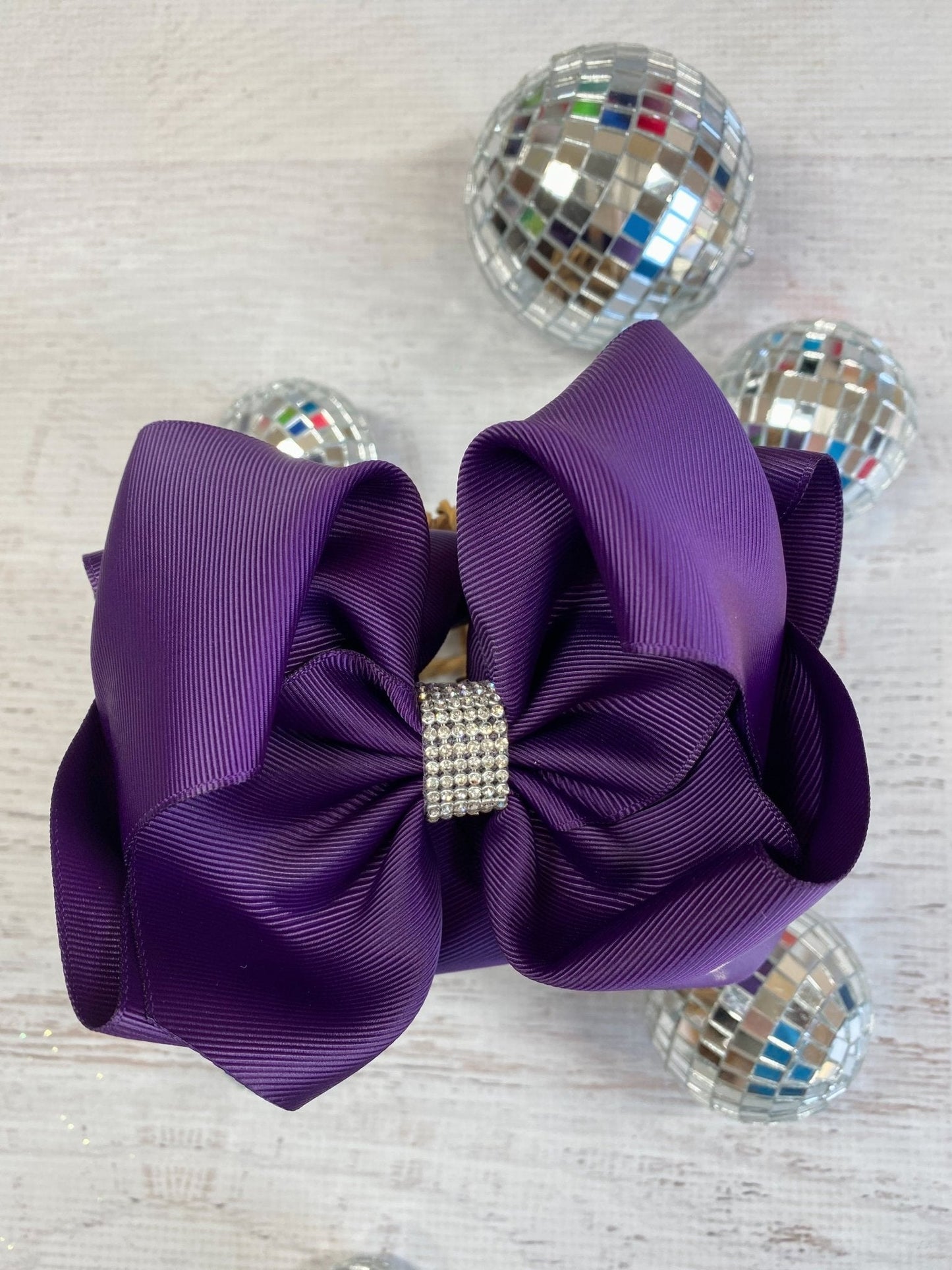 Oversize Rhinestone Hair Bows - Alligator Clip - 5.5"