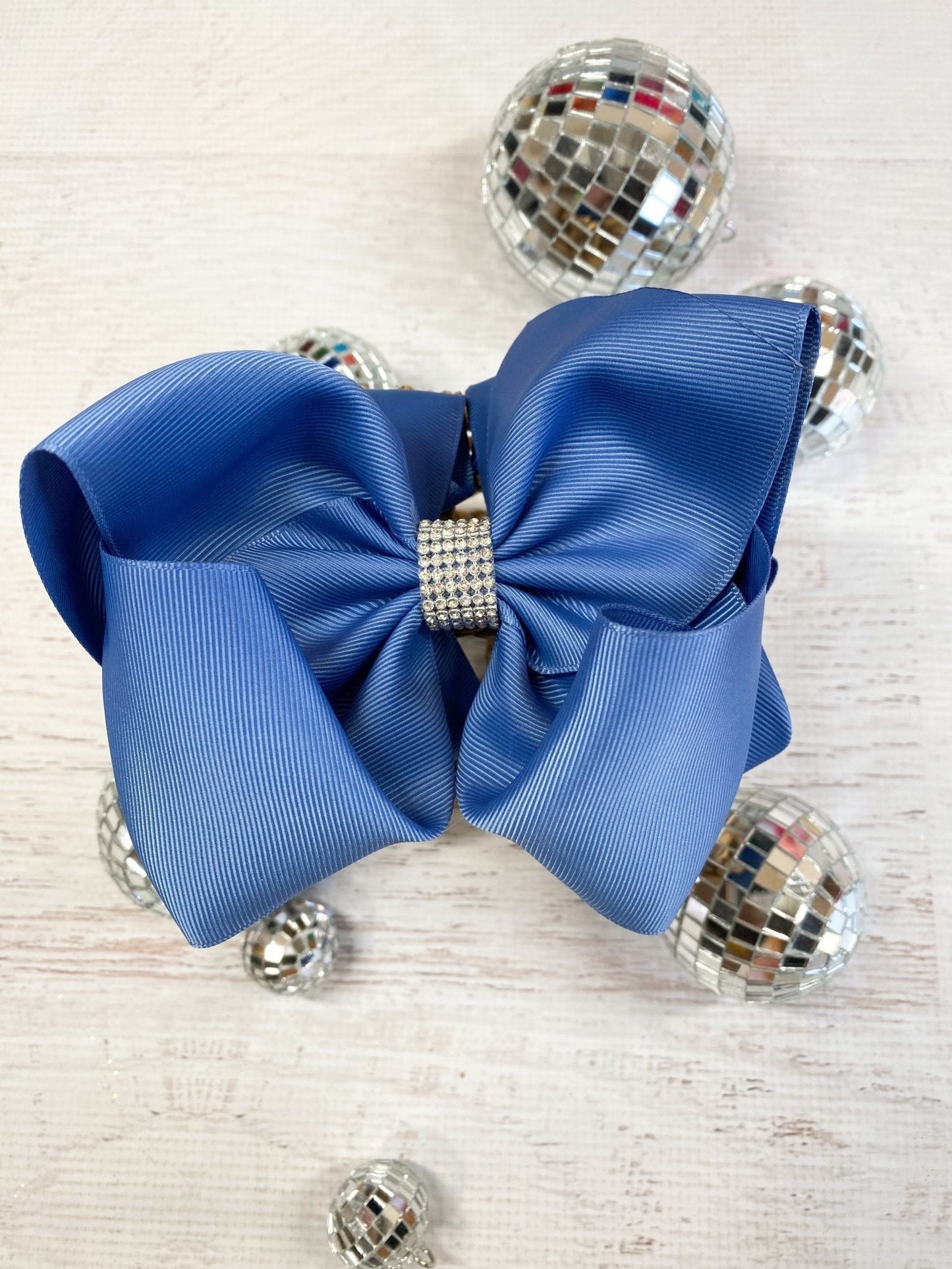 Oversize Rhinestone Hair Bows - Alligator Clip - 5.5"