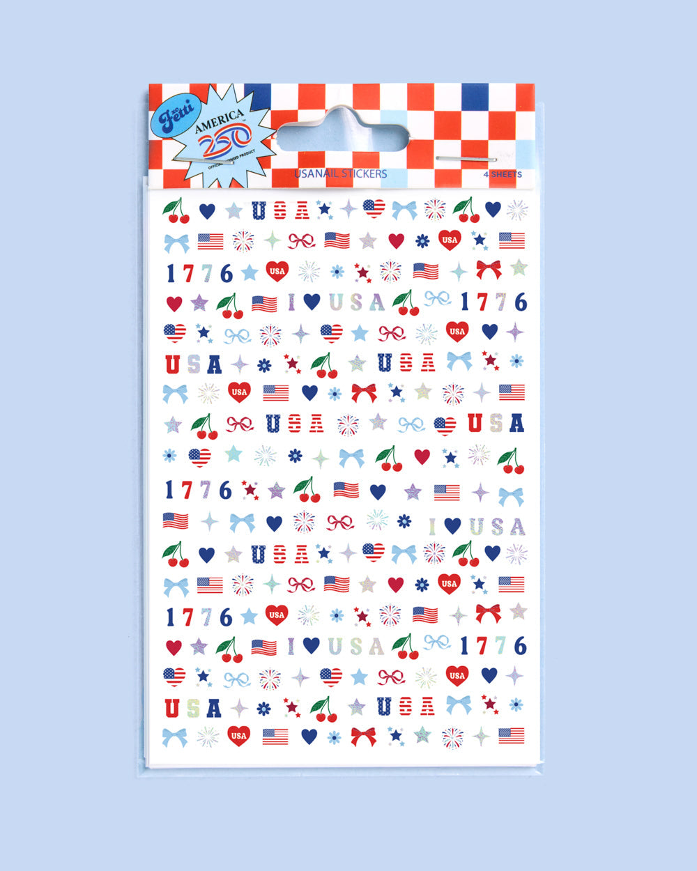 America 250 Nail Stickers - 250 nail stickers