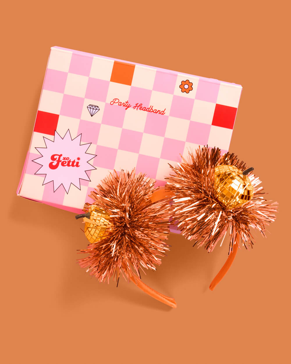 Party Pumpkin Headband - disco + fringe headband